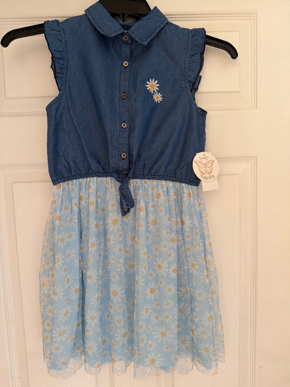 Sweet Butterfly Girls Daisy Dress Size 7/8 NWT (New With Tags)
